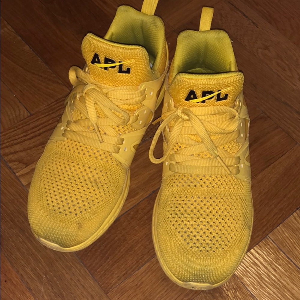 Yellow gym sneakers